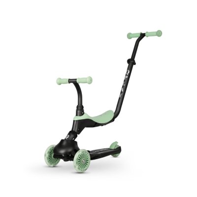QPlay Koloběžka / odrážedlo Sema Evo s LED světly Jade Green, věk 1 - 6 let, do 50 kg