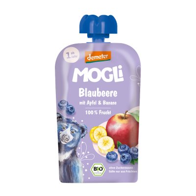 MOGLi BIO Borůvková kapsička jablko a banán 100 g