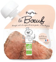Popote BIO Kapsička Hovězí maso 4/6m+ 60 g