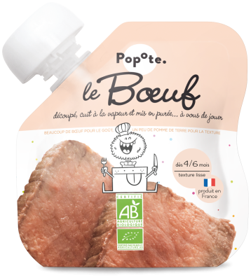 Popote BIO Kapsička Hovězí maso 4/6m+ 60 g