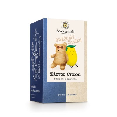 SONNENTOR Zázvor a citron BIO porcovaný čaj 18x1,8 g
