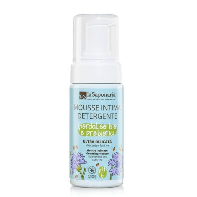 laSaponaria Intimní mycí pěna s chrpou & prebiotiky BIO 100 ml