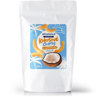 Allnature Kokosové chipsy pražené s karamelem 100g