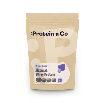 Protein a Co Protein Natural whey prémiový bez chemie 500 g Creamy blueberry
