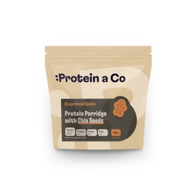 Protein a Co Proteinová kaše s chia 480 g Gingerbread spices