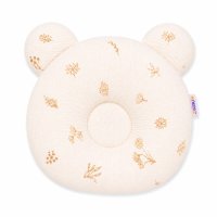 Baby Nellys Mušelínový tvarovaný polštářek Louka Nature, béžová