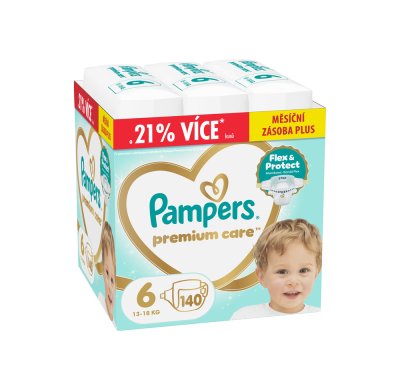 PAMPERS Premium Care Velikost 6, 13kg-18kg 140 ks