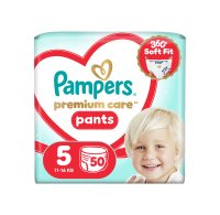 PAMPERS Premium Care Pants Plenkové kalhotky vel. 5, 11-17 kg, 50 ks