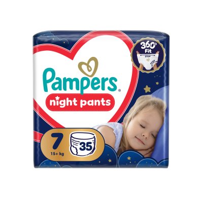 PAMPERS Plenkové kalhotky, Pants Night Velikost 7, 35 ks