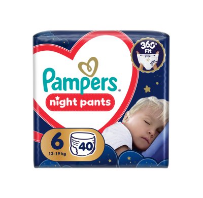 PAMPERS Plenkové kalhotky, Pants Night Velikost 6, 40 ks