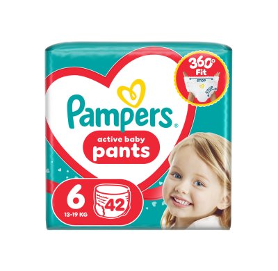 Pampers Active Baby vel. 6 13–19 kg plenkové kalhotky 44 ks