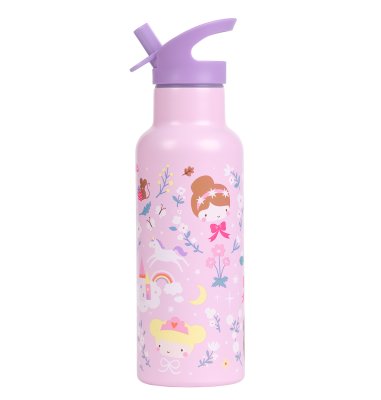 A Little Lovely Company nerezová láhev na pití, 500 ml - princezny