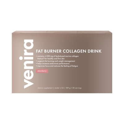 Venira fat burner collagen drink mořský kolagen jahoda 30x6,3 g