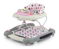 Milly Mally Dětské chodítko Patrol Plus 2v1 se světly a zvuky – Dots pink,grey