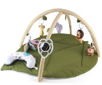 Milly Mally Hrací deka TinyMini List 3v1 – edukativní podložka s hrazdou pro miminka