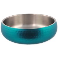 Dog Fantasy Miska s dvojitou stěnou tyrkysová 22cm, 2100ml