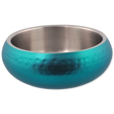Dog Fantasy Miska s dvojitou stěnou tyrkysová 18cm, 1200ml