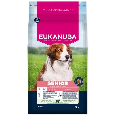 Eukanuba Krmivo Senior Small and Medium rich in lamb 3kg