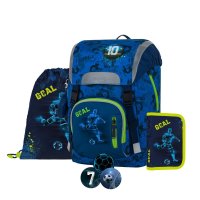 Oxybag OXY SKY - školní set Fotbal 4 ks: batoh, penál, sáček, placky