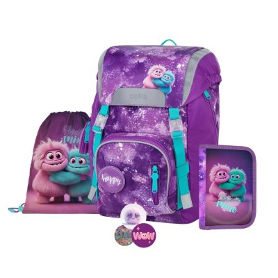 Oxybag OXY SKY - školní set Monster 4 ks: batoh, penál, sáček, placky