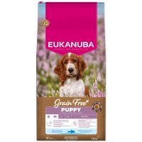 Eukanuba Krmivo Grain Free Puppy Small & Medium rich in ocean fish 12kg