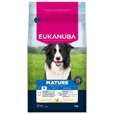 Eukanuba Krmivo Mature Medium rich in fresh chicken 3kg