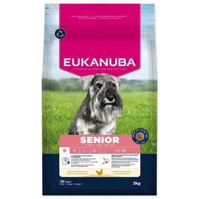 Eukanuba Krmivo Senior Small rich in fresh chicken 3kg