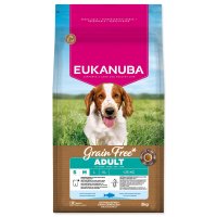 Eukanuba Krmivo Grain Free Adult Small & Medium rich in ocean fish 3kg
