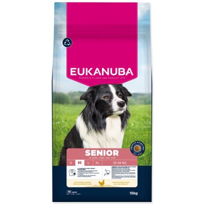Eukanuba Krmivo Senior Medium rich in fresh chicken 15kg
