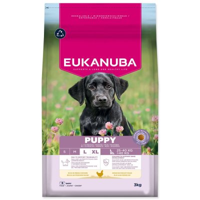 Eukanuba Krmivo Puppy Large rich in fresh chicken 3kg