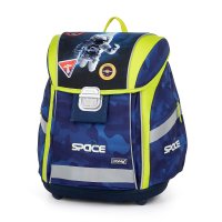 Oxybag Školní batoh PREMIUM LIGHT Space, modro-žlutý