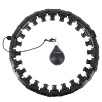 HMS Masážní hula hoop obruč se závažím HHW01 - černá