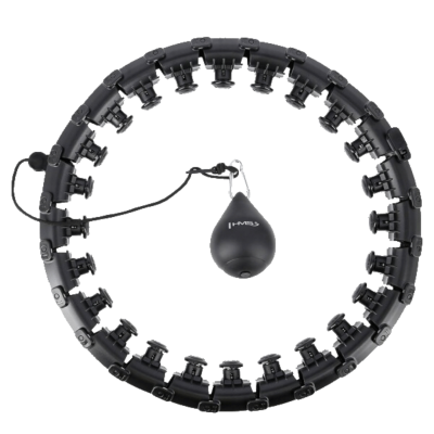 HMS Masážní hula hoop obruč se závažím HHW01 - černá