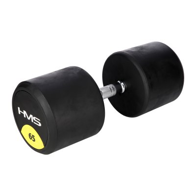 HMS Pogumovaná jednoruční činka HG PRO - 65kg