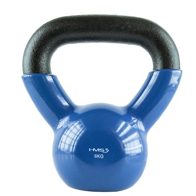 HMS Kettlebell pokrytý vinylem KN modrý - 6kg