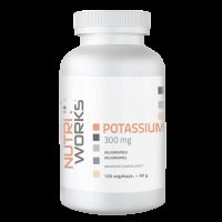 NutriWorks Potassium 300mg - 120 kapslí