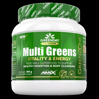 Amix Nutrition ProVegan MultiGreens Vitality & Energy 300g - pomeranč
