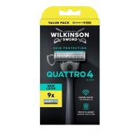 Wilkinson Quattro 4 Skin Protection pánský holicí strojek + 9 hlavic