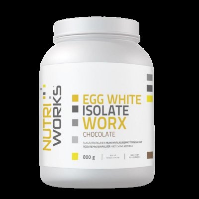 NutriWorks Egg White Isolate Worx 800g - čokoláda