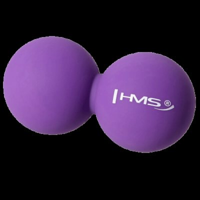 HMS Dvojitý masážní míč Lacrosse ball BLC02 fialový - 6,5cm