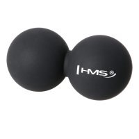 HMS Dvojitý masážní míč Lacrosse ball BLC02 černý - 6,5cm