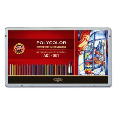 KOH-I-NOOR POLYCOLOR 3896/32 - pastelové kreslířská sada v plechovém pouzdře - 32 ks
