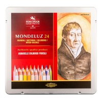 KOH-I-NOOR MONDELUZ 3724/24 - umělecké pastelky portrét v plechovém pouzdře - 24 ks