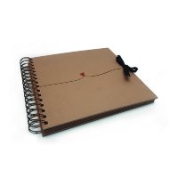 Baloušek Scrapbook Srdce 21 × 21 cm, kraftový