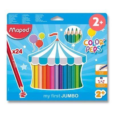 MAPED Pastelky JUMBO 3HR Color Peps 24ks