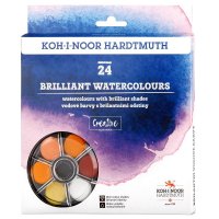 KOH-I-NOOR 174507/2 - sada brilantních vodových barev 22,5 mm - 24 ks