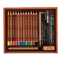 KOH-I-NOOR 8897 - sada akvarelových pastelek v dřevěné kazetě - 21 ks