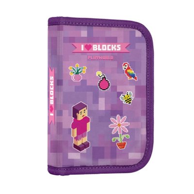 Oxybag Jednopatrový penál Playworld Girl, 2 chlopně