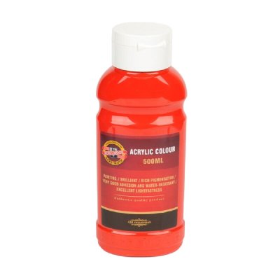 KOH-I-NOOR 1627/0300 - akrylová barva 500 ml, světle červená