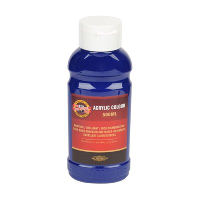 KOH-I-NOOR 1627/0420 - akrylová barva 500 ml, modř tmavá